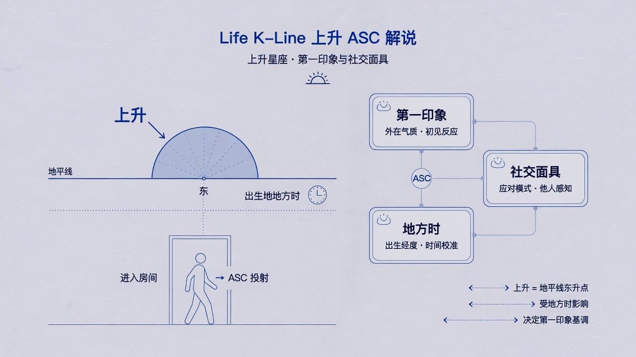 上升星座第一印象与地方时粗算示意图